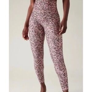 Athleta Elation Textured 7/8 Tight Meadow‎ Decadent Chocolate Plus Size 2X Gym #